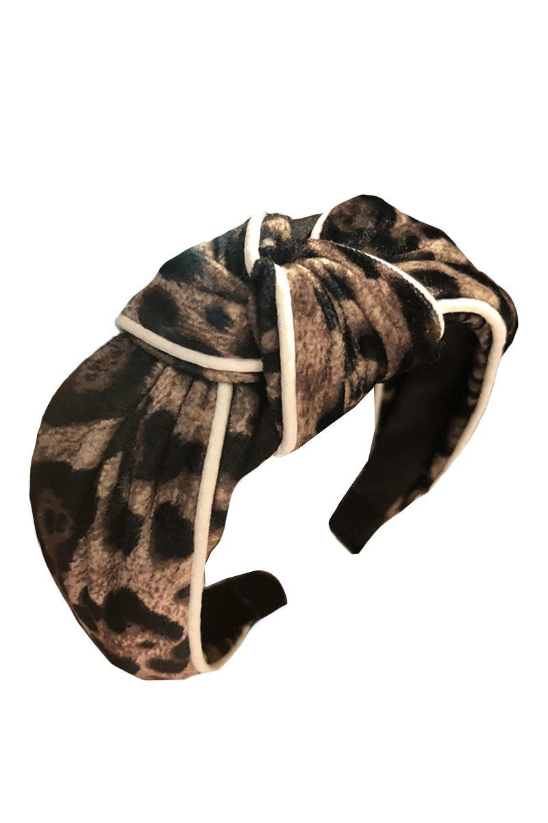 Large Knot Leopard Headband